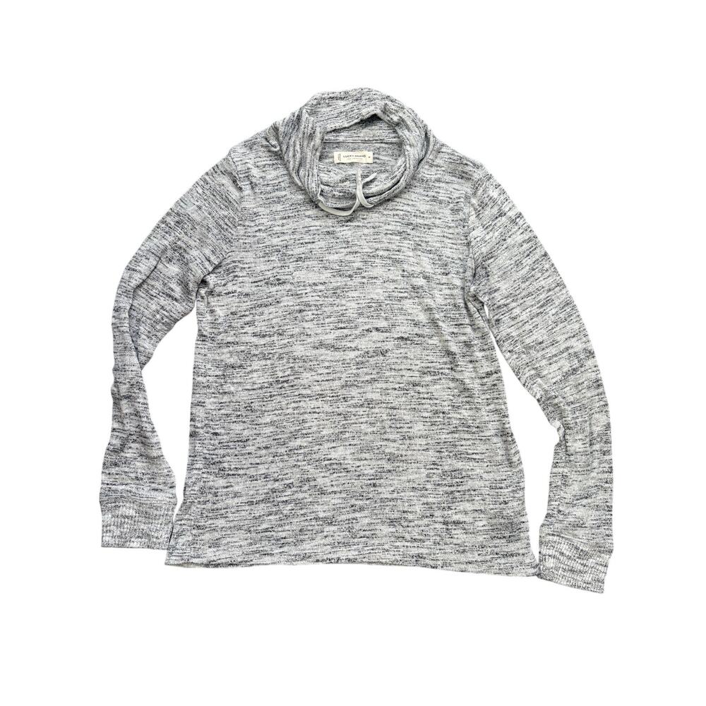 Lucky Brand Gray Pullover Tunnel Neck Sweatshirt Sweater Size MED